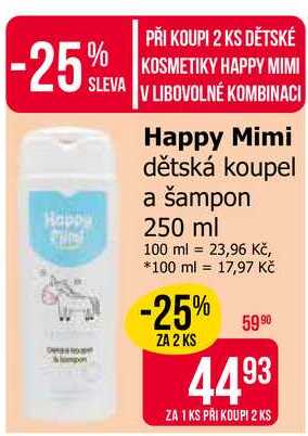 Happy Mimi dětská koupel a šampon 250 ml 