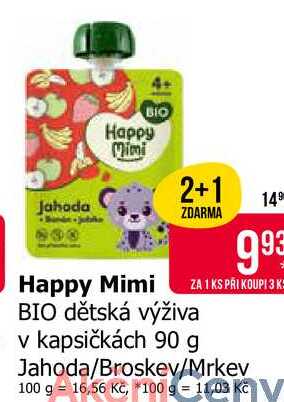 Happy Mimi BIO dětská výživa v kapsičkách 90 g 