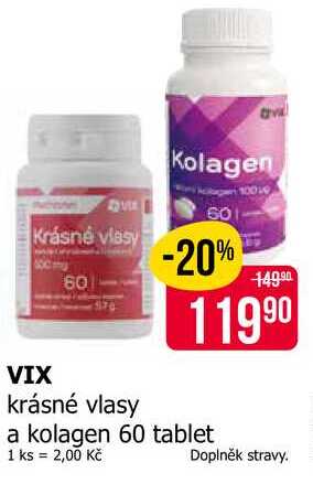 VIX krásné vlasy a kolagen 60 tablet
