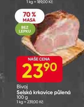 Bivoj Selská krkovice půlená 100 g