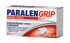 PARALEN GRIP® chřipka a bolest 500 mg/25 mg/5 mg 24 potahovaných tablet
