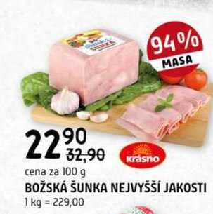 BOŽSKÁ ŠUNKA NEJVYŠŠÍ JAKOSTI 100g