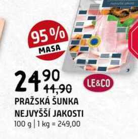 PRAŽSKÁ ŠUNKA NEJVYŠŠÍ JAKOSTI 100 g