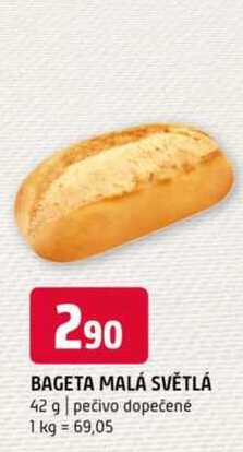 BAGETA MALÁ SVĚTLÁ 42 g pečivo dopečené 