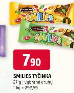 SMILIES TYČINKA 27 g vybrané druhy 