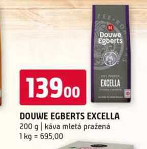 DOUWE EGBERTS EXCELLA 200 g káva mletá pražená