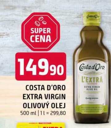 COSTA D'ORO EXTRA VIRGIN OLIVOVÝ OLEJ 500 ml