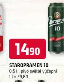 STAROPRAMEN 10 0,5l pivo světlé výčepní 