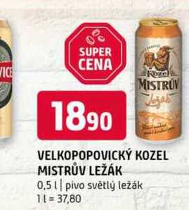 Velkopopovický Kozel Mistrův ležák 0,5l 