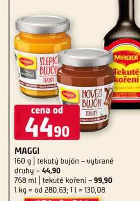 MAGGI 160 g tekutý bujón vybrané druhy 768 ml tekuté koření 