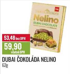 DUBAI ČOKOLÁDA NELINO 62g 