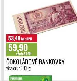 ČOKOLÁDOVÉ BANKOVKY 60g
