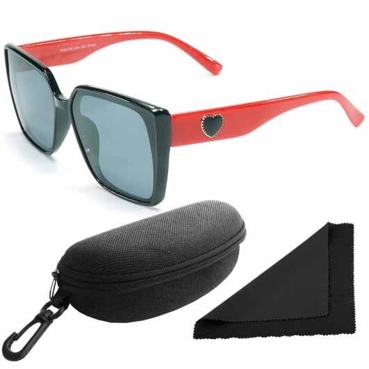 Brýle sluneční Polarized 257 - obroučky průhledné / skla tmavá / polarizační skla / pouzdro a utěrka