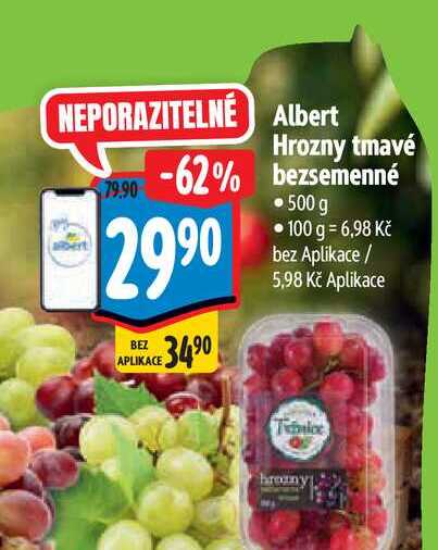   Albert Hrozny tmavé bezsemenné  500 g