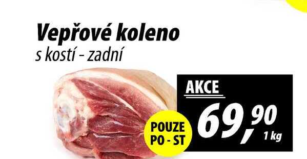 Vepřové koleno s kostí - zadní, 1 kg 
