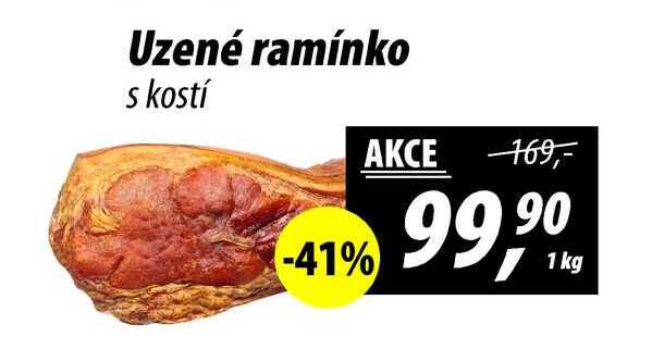 Uzené ramínko s kostí, 1 kg 
