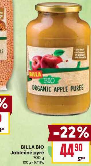 BILLA BIO Jablečné pyré 700 g