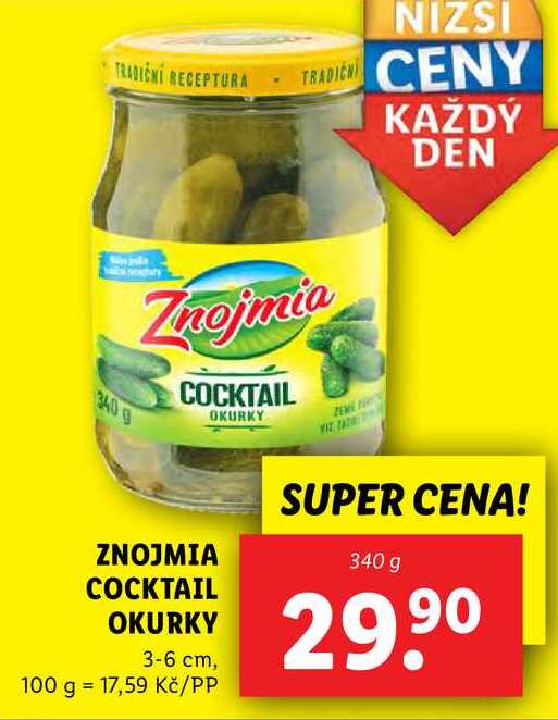 ZNOJMIA COCKTAIL OKURKY, 340 g
