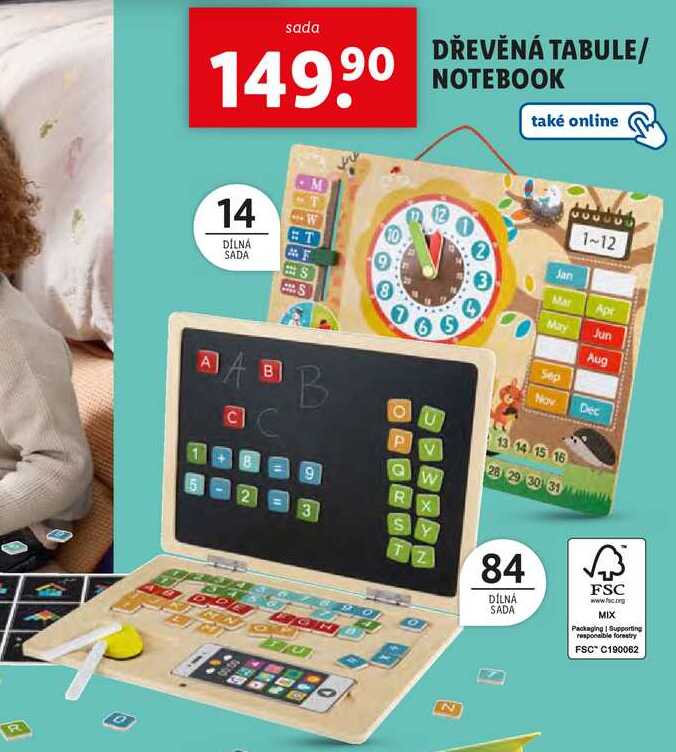 DŘEVĚNÁ TABULE/NOTEBOOK