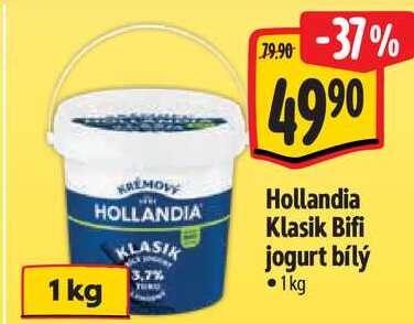 Hollandia Klasik Bifi jogurt bílý, 1 kg