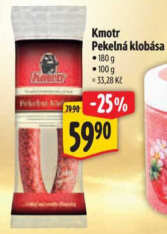 Kmotr Pekelná klobása, 180 g 