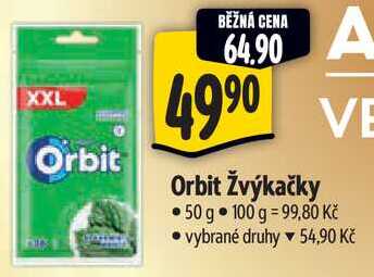 Orbit Žvýkačky, 50 g 