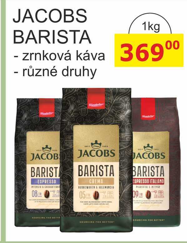 JACOBS BARISTA 1kg - zrnková káva 