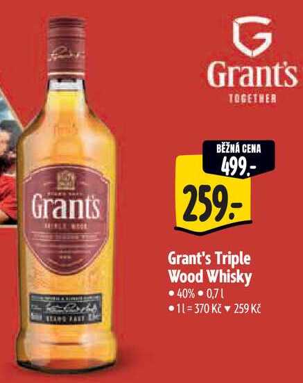 Grant's Triple Wood Whisky, 0,7 l