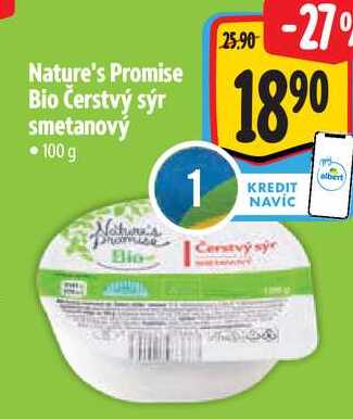 Nature's Promise Bio Čerstvý sýr smetanový, 100 g