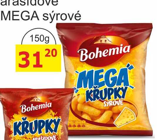 Bohemia MEGA KŘUPKY SÝROVÉ 150g