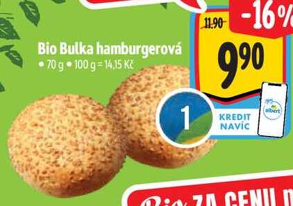 Bio Bulka hamburgerová, 70 g