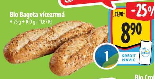 Bio Bageta vícezrnná, 75 g 