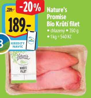 Nature's Promise Bio Krůtí filet, 350 g