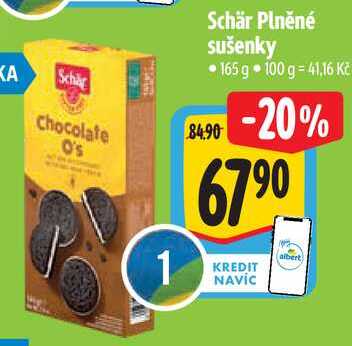 Schär Plněné sušenky, 165 g 