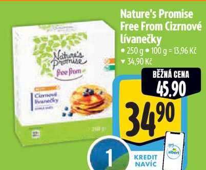 Nature's Promise Free From Cizrnové lívanečky, 250 g 