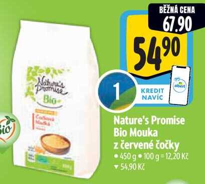 Nature's Promise Bio Mouka z červené čočky, 450 g