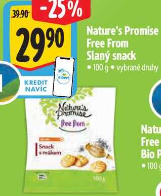 Nature's Promise Free From Slaný snack, 100 g