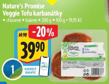 Nature's Promise Veggie Tofu karbanátky, 200 g