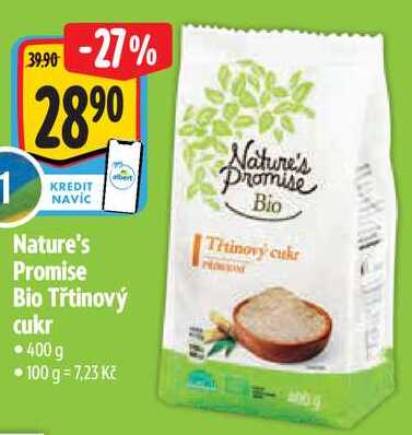Nature's Promise Bio Třtinový cukr, 400 g