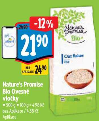 Nature's Promise Bio Ovesné vločky, 500 g