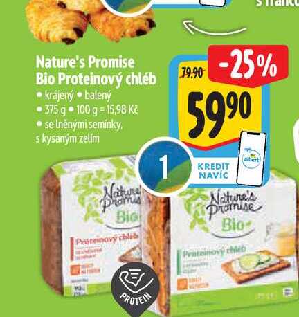 Nature's Promise Bio Proteinový chléb  375 g