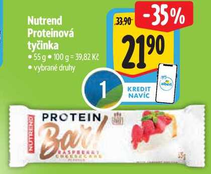 Nutrend Proteinová tyčinka, 55 g