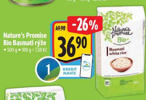Nature's Promise Bio Basmati rýže, 500 g 