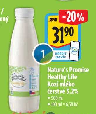   Nature's Promise Healthy Life Kozí mléko čerstvé 3,2%  500 ml 