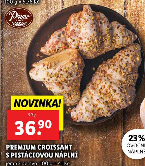 PREMIUM CROISSANT S PISTÁCIOVOU NÁPLNÍ, 90 g