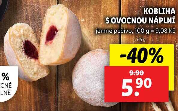 KOBLIHA S OVOCNOU NÁPLNÍ, 65 g