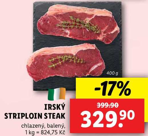IRSKÝ STRIPLOIN STEAK, 400 g
