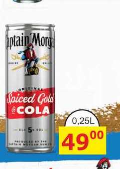 Captain Morgan Spiced Gold & COLA 0,25L míchaný nápoj