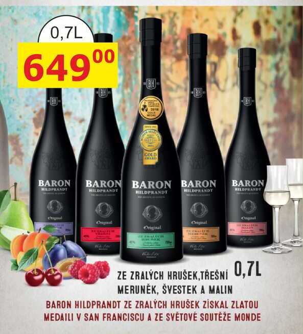 Baron Hildprandt Zralá Meruňka 0,7l 40%