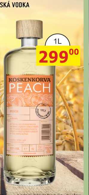 Koskenkorva Peach vodka 1l